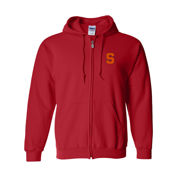 Men's Syracuse Orange Gildan  Heavy Blend Full Zip Hooded Sweatshirt