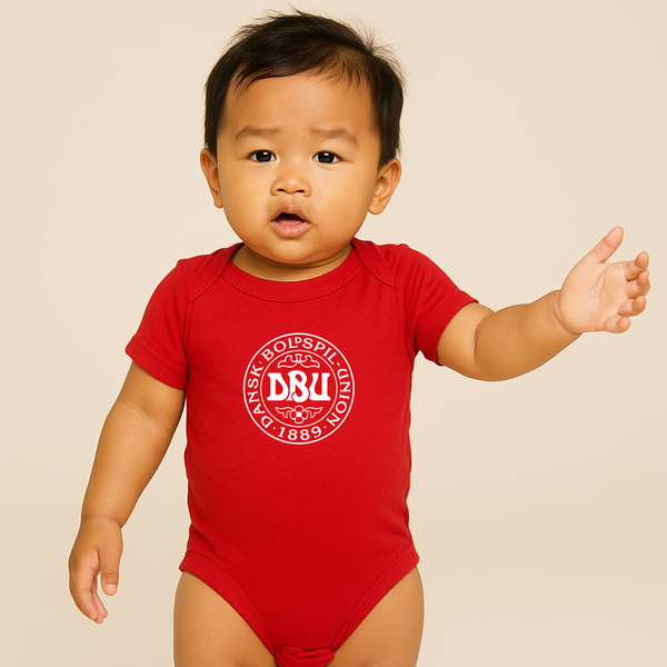 Baby Denmark Soccer Romper Onesie