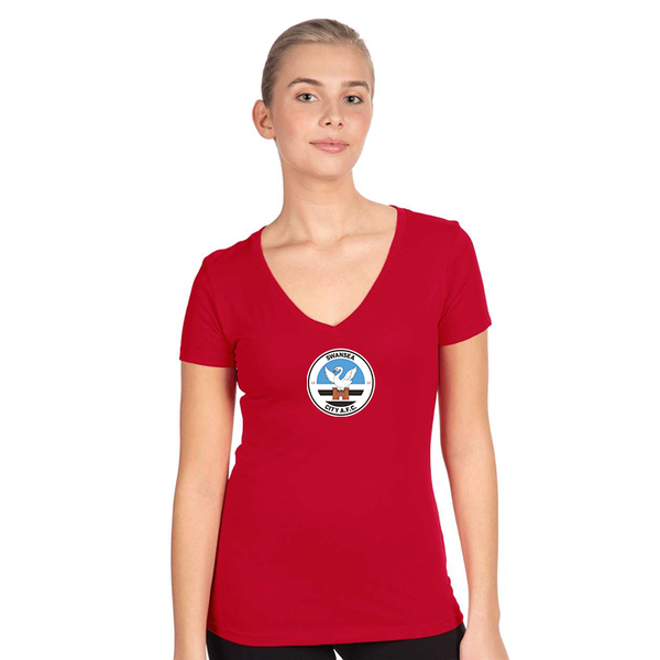 Women's Swansea City Soccer  Next Level V-Neck T-Shirt