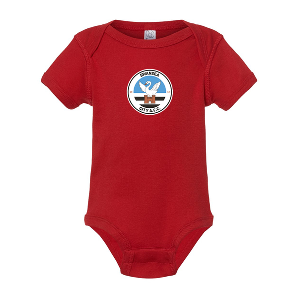 Swansea City Soccer  Rabbit Skins Infant Baby Rib Bodysuit