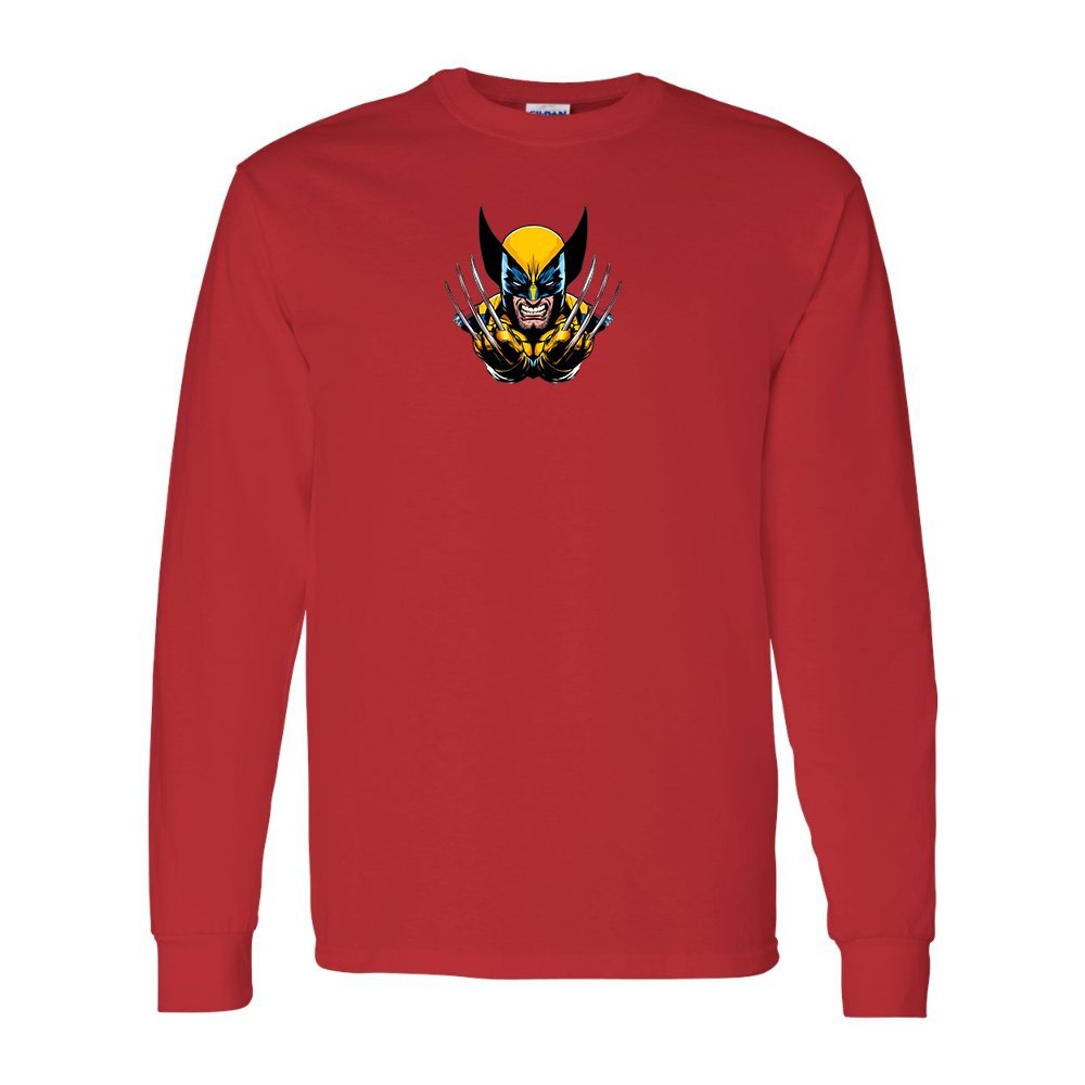 Men's  Wolverine 2025 Art  Gildan Heavy Cotton Long Sleeve T-Shirt