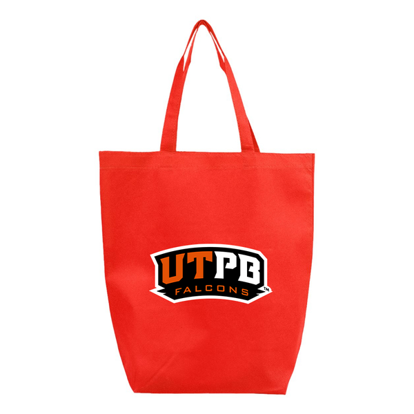UTPB Falcons  Q-Tees Non-Woven Gusset Bottom Tote