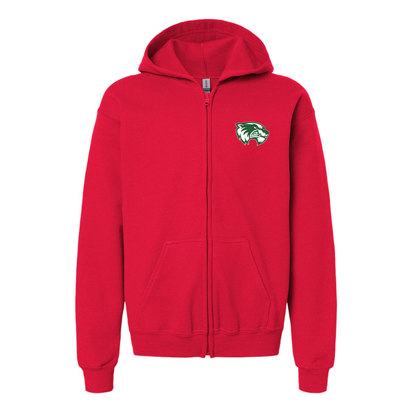 Gildan Heavy Blend Youth  Utah Valley Wolverines  Full Zip Hooded Sweatshirt
