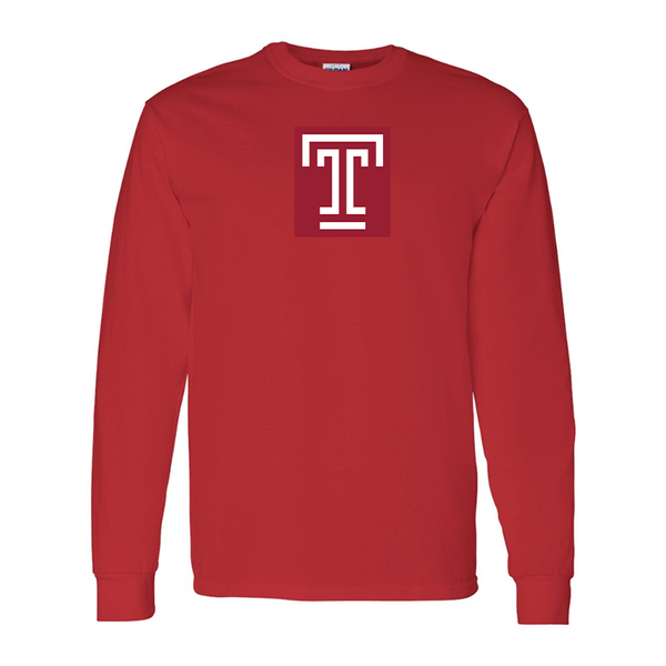 Men's Temple Owls Gildan Heavy Cotton Long Sleeve T-Shirt