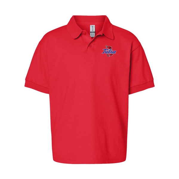 Youth Tulsa Golden Hurricane Gildan Dry Blend Jersey Polo