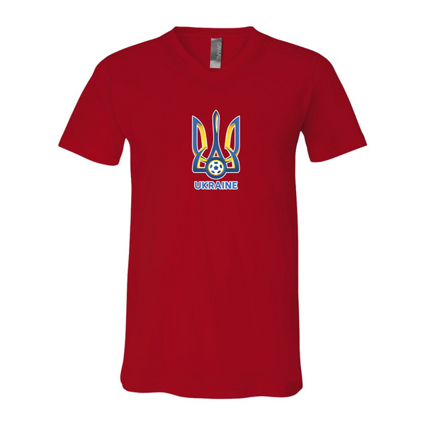 Ukraine National Football Soccer Team BELLA  CANVAS - Jersey V-Neck T-Shirt