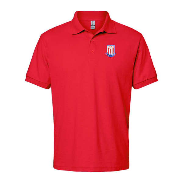 Men's Stoke City Soccer  Gildan Dry Blend Jersey Polo