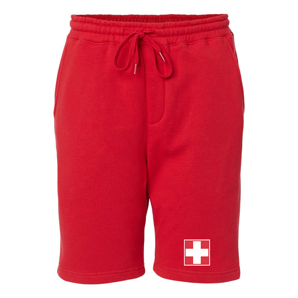 Men's Switzerland National Football Soccer Team  Independent Trading Co Midweight Fleece Shorts