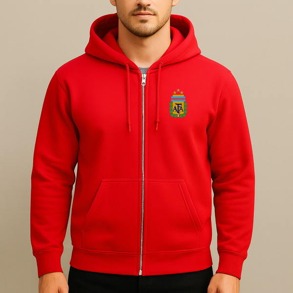 Men's Argentina National Soccer Team Zipper Hoodie