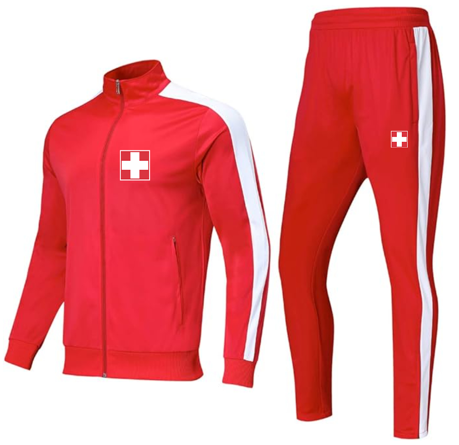 Men's Switzerland National Football Soccer Team   Dri-Fit TrackSuit
