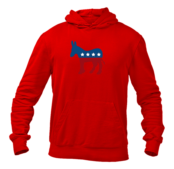 Men's  Democrat Election Symbol Softstyle Midweight Hooded Sweatshirt
