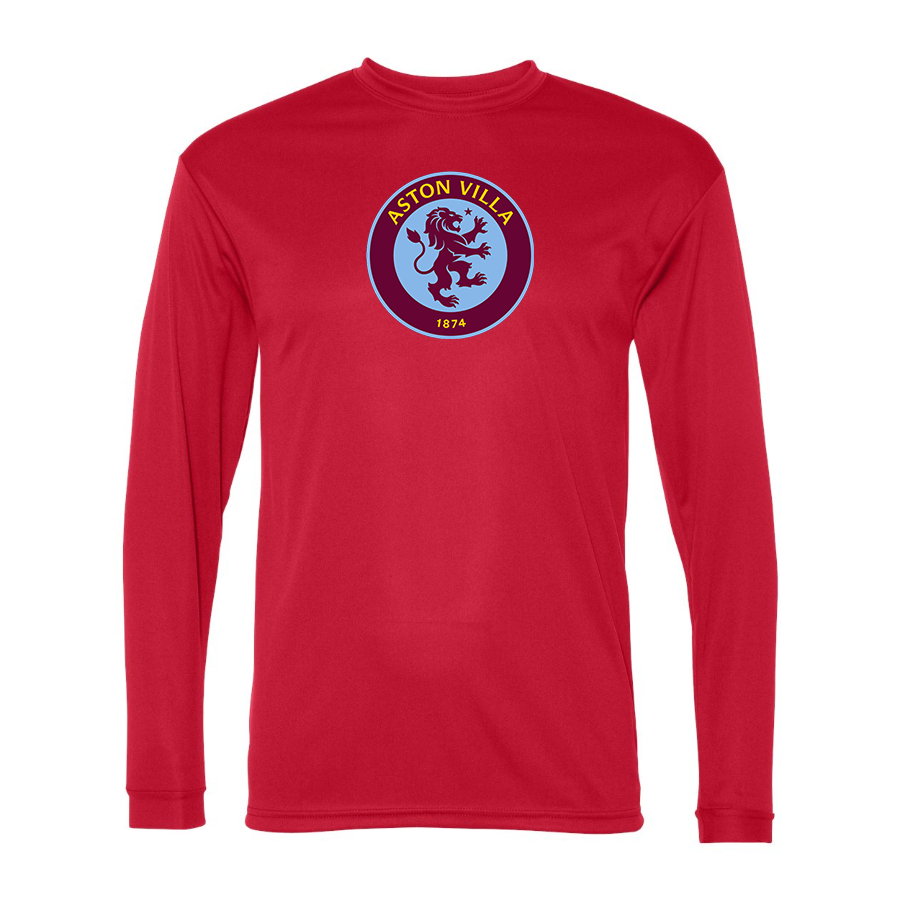 Men's Aston Villa Polyester Long Sleeve T-Shirt