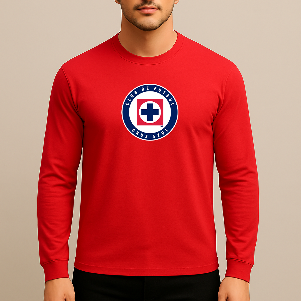 Men's Cruz Azul Football Club Long Sleeve T-Shirt