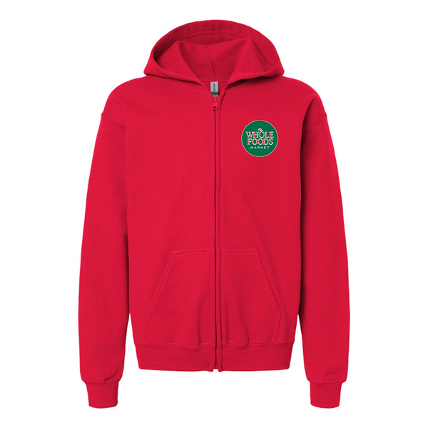 Gildan Heavy Blend Youth Whole Foods Market Full Zip Hooded Sweatshirt