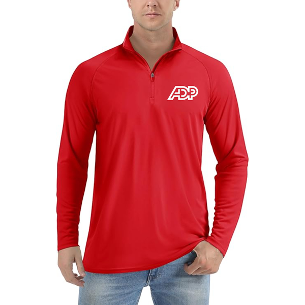 Men's  ADP  Lightweight Quarter-Zip Athletic Shirt Long Sleeve