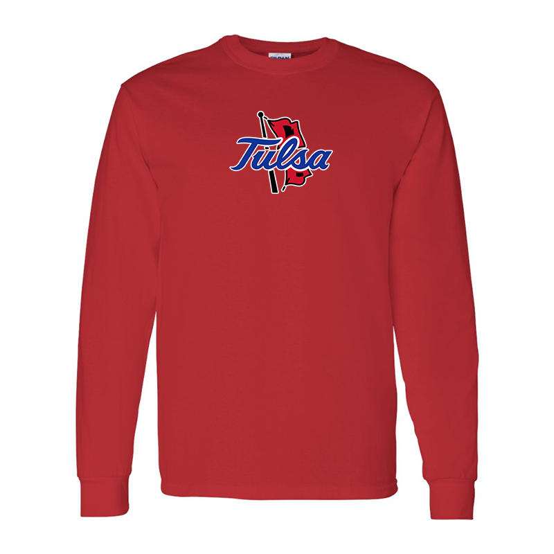 Men's Tulsa Golden Hurricane Gildan Heavy Cotton Long Sleeve T-Shirt
