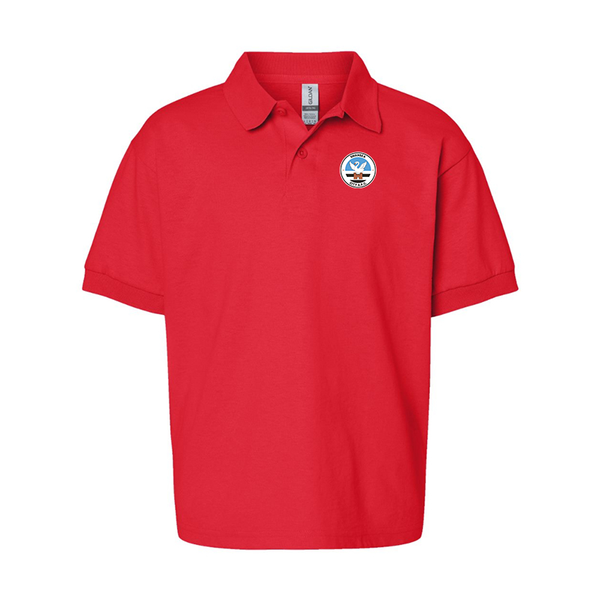 Youth Swansea City Soccer Gildan Dry Blend Jersey Polo