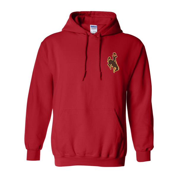Men's  Wyoming Cowboys  Gildan  Heavy Blend Hooded Sweatshirt