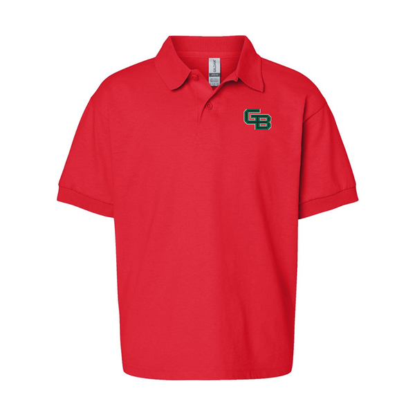 Youth  Wisconsin Green Bay Phoenix Gildan Dry Blend Jersey Polo