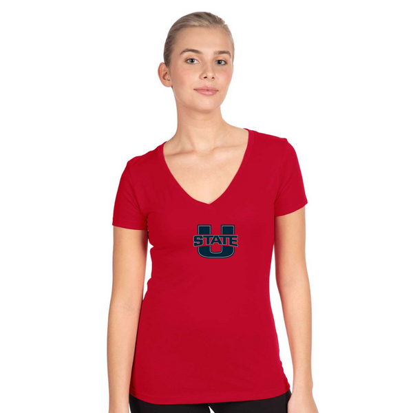 Women's Utah State Aggies  Next Level V-Neck T-Shirt