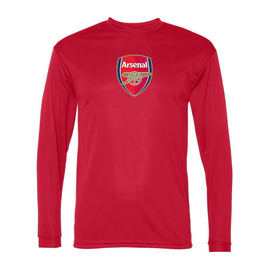 Men’s Arsenal Soccer Polyester Long Sleeve T-Shirt