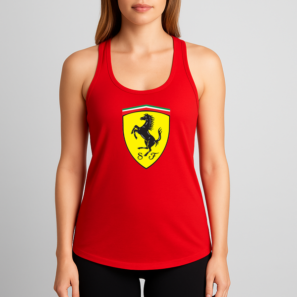 Women's Ferrari Motorsport Car Racerback Tank Top