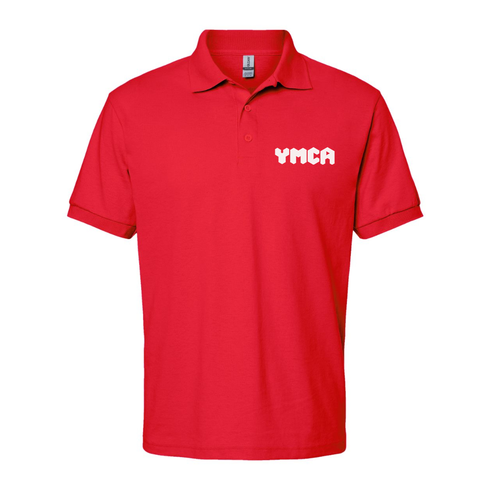 Men's YMCA Mauve Dry Blend Jersey Polo - Red