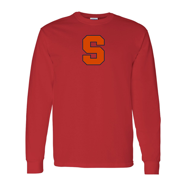Men's Syracuse Orange Gildan Heavy Cotton Long Sleeve T-Shirt