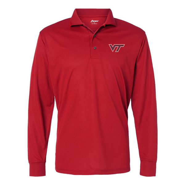 Men's Virginia Tech Hokies Paragon Prescott Long Sleeve Polo