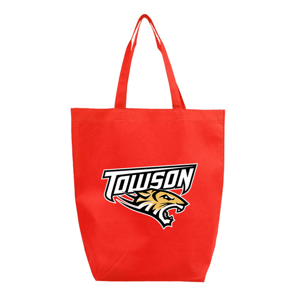 Towson Tigers Q-Tees Non-Woven Gusset Bottom Tote