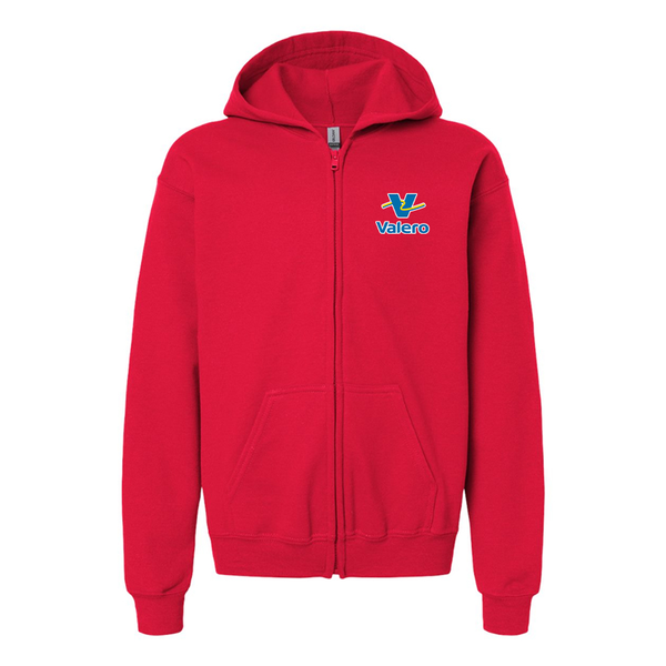 Gildan Heavy Blend Youth Valero Gas Station Full Zip Hooded Sweatshirt