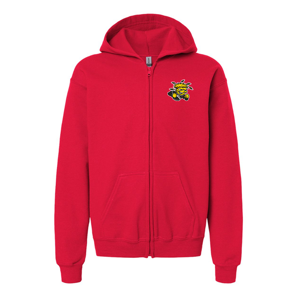 Gildan Heavy Blend Youth Wichita State Shockers  Full Zip Hooded Sweatshirt