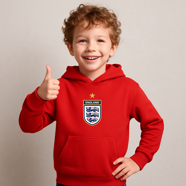 Youth Kids England National Soccer Team  Pullover Hoodie