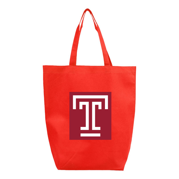 Temple Owls Q-Tees Non-Woven Gusset Bottom Tote