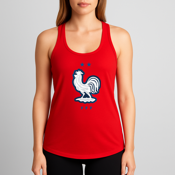Women's France National Soccer Team  Racerback Tank Top