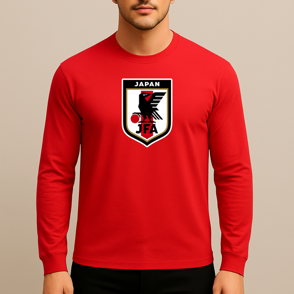 Men's Japan National Soccer Team Long Sleeve T-Shirt