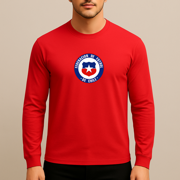 Men's Chile National Soccer Team  Long Sleeve T-Shirt