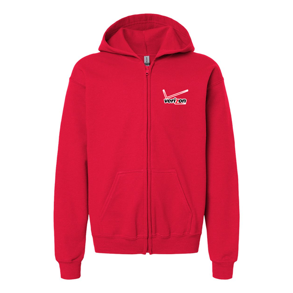 Gildan Heavy Blend Youth Verizon Wireless Full Zip Hooded Sweatshirt