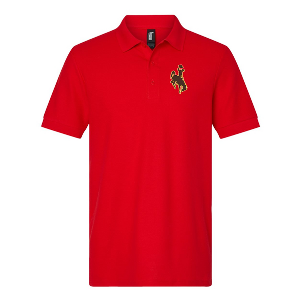 Men's Wyoming Cowboys Gildan Hammer Pique Polo