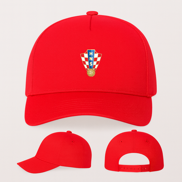 Croatia National Soccer Team Five Panel Twill Snapback Cap