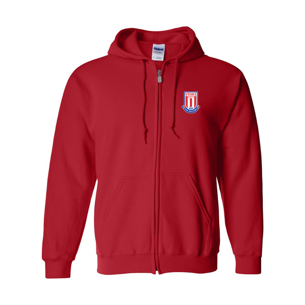 Men's Stoke City Soccer  Gildan  Heavy Blend Full Zip Hooded Sweatshirt