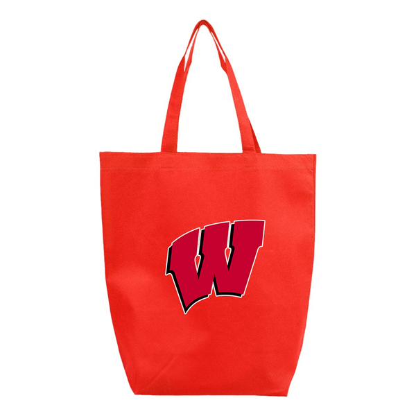 Wisconsin Badgers Q-Tees Non-Woven Gusset Bottom Tote