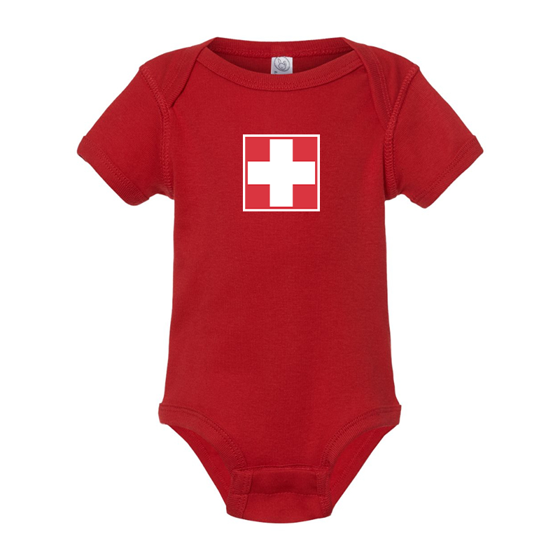 Switzerland National Football Soccer Team Baby Romper Onesie