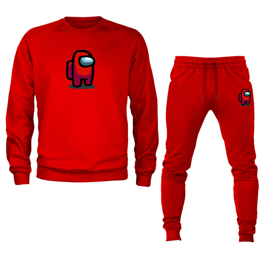 Men's Among US Game Logo Crewneck Sweatshirt Joggers Suit