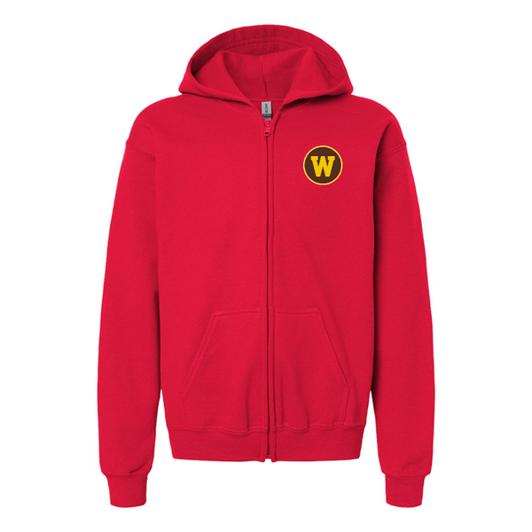 Gildan Heavy Blend Youth  Western Michigan Broncos  Full Zip Hooded Sweatshirt