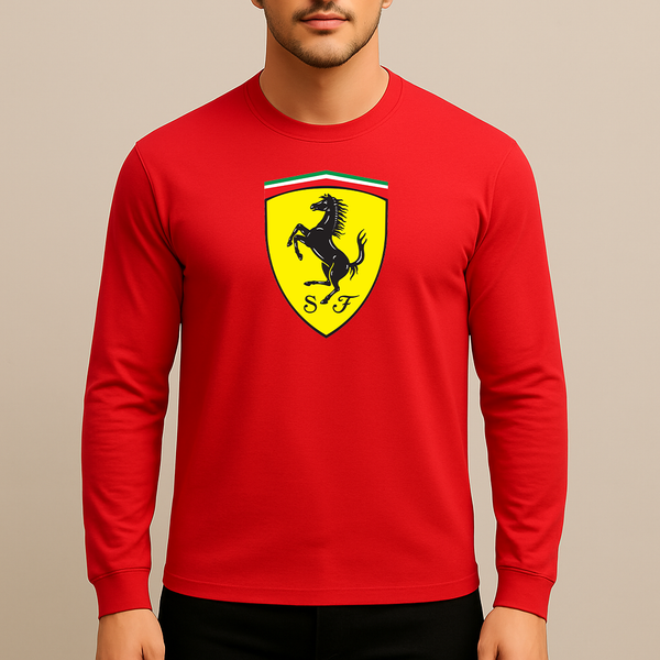 Men’s Ferrari Motorsport Car Long Sleeve T-Shirt