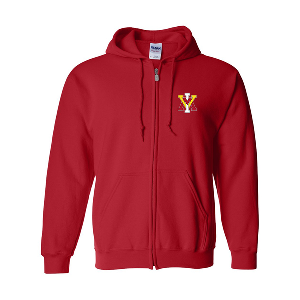 Men's VMI Keydets  Gildan  Heavy Blend Full Zip Hooded Sweatshirt