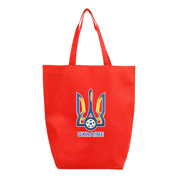 Ukraine National Football Soccer Team Q-Tees Non-Woven Gusset Bottom Tote