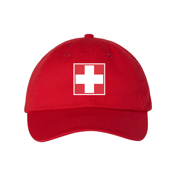 Switzerland National Football Soccer Team  Valucap Adult Bio-Washed Classic Dad Hat