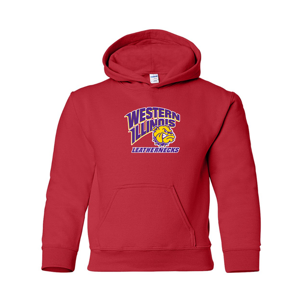 Youth Western Illinois Leathernecks Gildan Heavy Blend  Hooded Sweatshirt